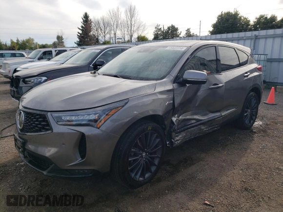 2024 Acura RDX w/A-Spec Advance Package with VIN 5J8TC2H82RL801004, listed as a Copart auction lot 73402314 with 18,216 mi miles and Salvage Title. Bid and sale history available at carsss.com. Image 1.