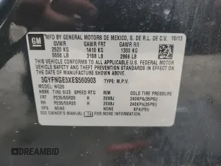 2014 Cadillac SRX Premium Collection with VIN 3GYFNGE3XES560903, listed as a Copart auction lot 52529525 with 117,780 mi miles and Salvage title. Bid and sale history available at DreamBid. Image 13.