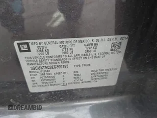 2014 Chevrolet Silverado 1500 High Country with VIN 3GCUKTEC8EG399193, listed as a IAAI auction lot 41789709 with 207,890 mi miles. Bid and sale history available at carsss.com. Image 9.