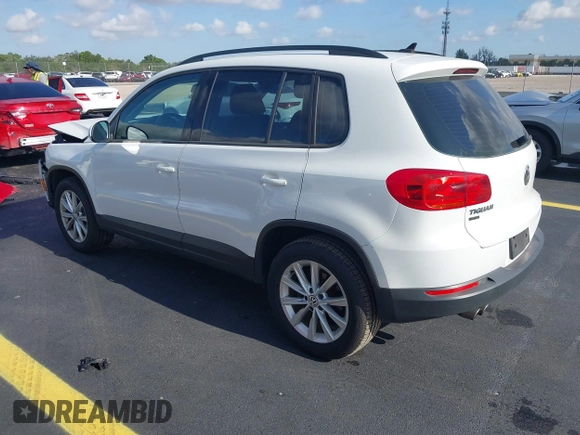 2017 Volkswagen Tiguan S with VIN WVGAV7AX5HK055081, listed as a IAAI auction lot 42224764 with 66,774 mi miles and . Bid and sale history available at DreamBid. Image 3.