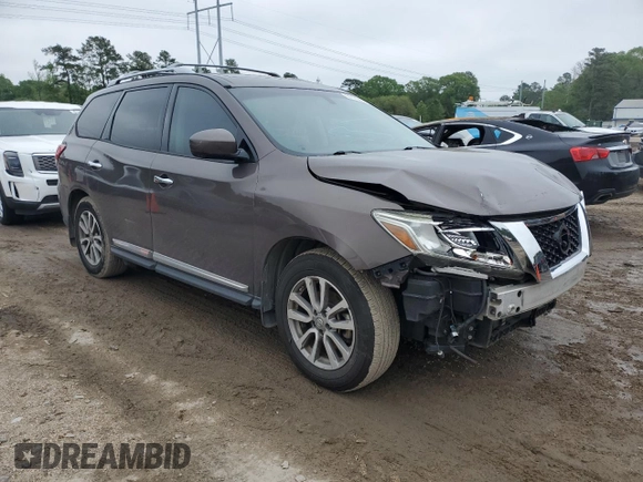 2015 Nissan Pathfinder S with VIN 5N1AR2MN3FC693791, listed as a Copart auction lot 51110405 with 125,777 mi miles and Salvage Title. Bid and sale history available at carsss.com. Image 4.