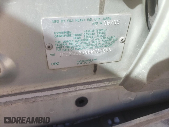 2006 Subaru Forester 2.5 X with VIN JF1SG63606H719806, listed as a Copart auction lot 73249974 with 195,638 mi miles and Salvage Title. Bid and sale history available at carsss.com. Image 14.