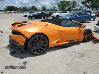 2016 Lamborghini Huracan LP 610-4 с VIN ZHWUR1ZF0GLA05464, выставлен на аукционе Copart как лот 60296214 с пробегом Не указан миль и Списание • Salvage title. История ставок и продаж доступна на DreamBid. Изображение 3.
