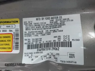 2015 Ford Fusion SE with VIN 3FA6P0H7XFR129062, listed as a IAAI auction lot 41558335 with 89,362 mi miles. Bid and sale history available at carsss.com. Image 9.