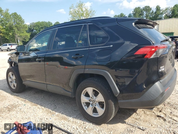 2019 Toyota RAV4 XLE with VIN JTMP1RFV7KD511381, listed as a Copart auction lot 63565625 with 95,470 mi miles and Salvage title. Bid and sale history available at DreamBid. Image 2.