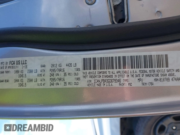 2016 Jeep Patriot Sport с VIN 1C4NJPBA3GD679346, выставлен на аукционе IAAI как лот 42573331 с пробегом 111 531 миль миль и . История ставок и продаж доступна на DreamBid. Изображение 9.