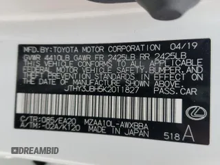2019 Lexus UX 200 z VIN JTHY3JBH5K2011827, wystawiony jako Copart lot #60701205 z przebiegiem 55 736 mil mil oraz Szkoda całkowita • Salvage title. Historia ofert i sprzedaży dostępna na DreamBid. Obrazek 12.