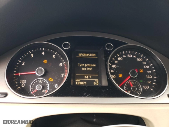 2010 Volkswagen Passat Sedan Komfort with VIN WVWJK7ANXAE068778, listed as a Copart auction lot 69380844 with 129,071 mi miles and Salvage Title. Bid and sale history available at carsss.com. Image 9.