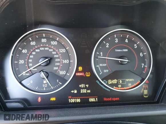 2015 BMW 2 Series 228i with VIN WBA1F5C56FV343489, listed as a Copart auction lot 43432594 with 109,196 mi miles. Bid and sale history available at carsss.com. Image 9.