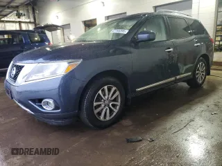 2014 Nissan Pathfinder S with VIN 5N1AR2MMXEC672720, listed as a Copart auction lot 47765395 with 127,450 mi miles and Salvage Title. Bid and sale history available at carsss.com. Image 1.