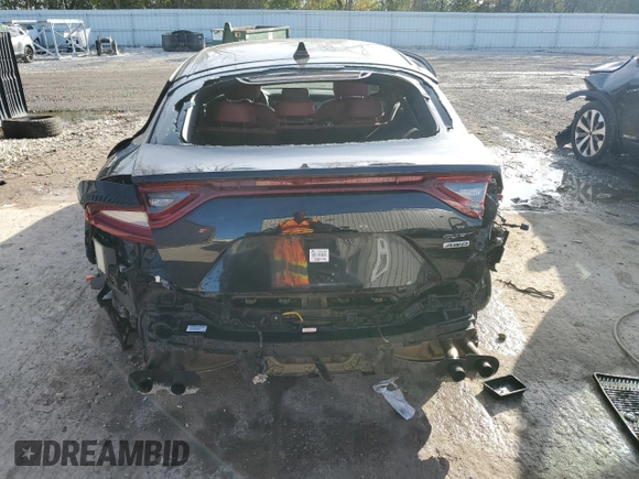 2020 Kia Stinger GT1 with VIN KNAE45LC1L6077634, listed as a Copart auction lot 76569584 with 22,359 mi miles and Salvage Title. Bid and sale history available at DreamBid. Image 6.
