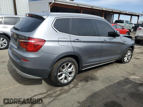 2011 BMW X3 35i with VIN 5UXWX7C56BLT78815, listed as a Copart auction lot 47511435 with 122,453 mi miles and Salvage Title. Bid and sale history available at DreamBid. Image 3.