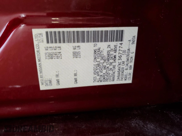 2019 Nissan Maxima Platinum z VIN 1N4AA6AV7KC367774, wystawiony jako Copart lot #47131445 z przebiegiem 30 021 mil mil oraz Szkoda całkowita • Salvage title. Historia ofert i sprzedaży dostępna na DreamBid. Obrazek 12.
