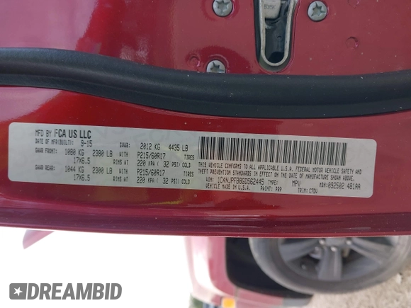 2016 Jeep Patriot Latitude with VIN 1C4NJPFB8GD562445, listed as a IAAI auction lot 42513967 with 87,991 mi miles and . Bid and sale history available at DreamBid. Image 9.