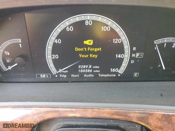 2012 Mercedes-Benz S-Class S 550 with VIN WDDNG7DB2CA430977, listed as a Copart auction lot 43639955 with 185,586 mi miles and Clean Title. Bid and sale history available at carsss.com. Image 9.