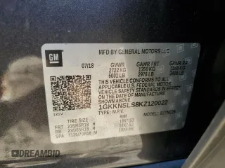 2019 GMC Acadia SLE with VIN 1GKKNSLS8KZ120022, listed as a Copart auction lot 86778374 with 85,155 mi miles and Salvage Title. Bid and sale history available at DreamBid. Image 13.