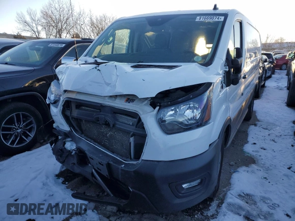 2023 Ford Transit Cargo with VIN 1FTYE1Y82PKA59019, listed as a Copart auction lot 81669074 with 56,345 mi miles and Salvage Title. Bid and sale history available at DreamBid. Image 5.