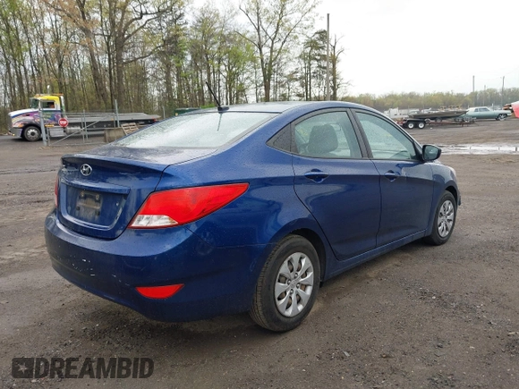 2016 Hyundai Accent SE with VIN KMHCT4AE1GU122712, listed as a IAAI auction lot 42026974 with 82,756 mi miles. Bid and sale history available at carsss.com. Image 4.