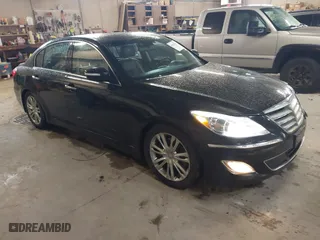 2013 Hyundai Genesis 3.8L with VIN KMHGC4DDXDU240967, listed as a IAAI auction lot 41826352 with 194,389 mi miles. Bid and sale history available at carsss.com. Image 1.