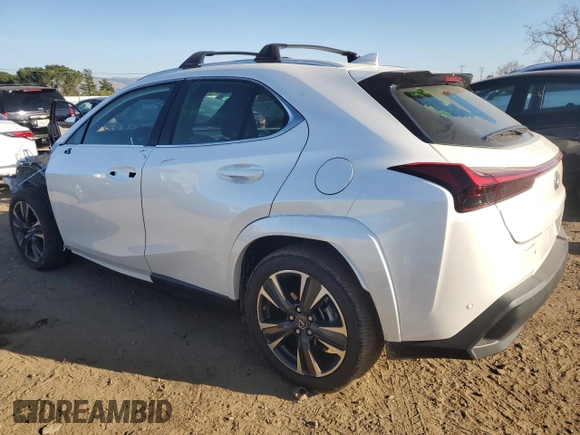 2024 Lexus UX 250h Premium with VIN JTHP6JBH2R2192530, listed as a Copart auction lot 43447855 with 2,717 mi miles and Salvage title. Bid and sale history available at DreamBid. Image 2.