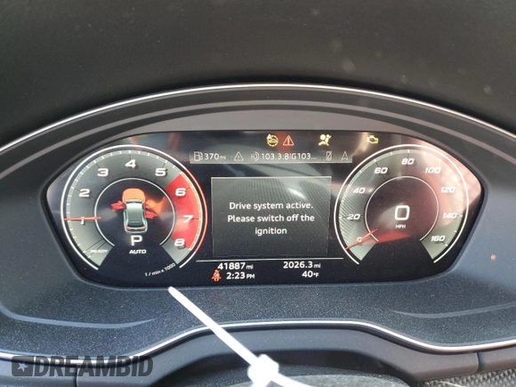 2021 Audi SQ5 Premium Plus with VIN WA1B4AFY3M2009277, listed as a Copart auction lot 47678505 with 41,887 mi miles and Salvage Title. Bid and sale history available at carsss.com. Image 9.