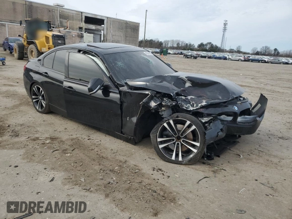 2018 BMW 3 Series 330e iPerformance with VIN WBA8E1C54JA178343, listed as a Copart auction lot 45866435 with 0 mi miles and Salvage Title. Bid and sale history available at carsss.com. Image 4.