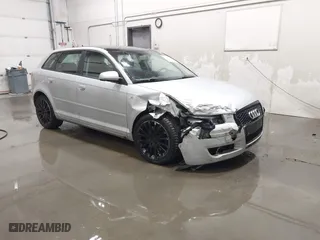 2008 Audi A3 with VIN WAUNF78P98A073160, listed as a IAAI auction lot 41654096 with 164,032 mi miles. Bid and sale history available at carsss.com. Image 1.