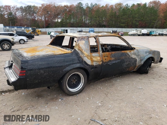 1986 Buick Regal with VIN 1G4GK4779GP450391, listed as a Copart auction lot 81891664 with Not Provided miles and Salvage Title. Bid and sale history available at DreamBid. Image 3.