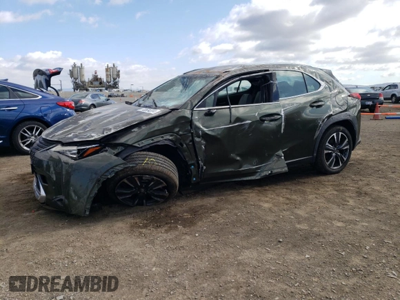 2021 Lexus UX 200 with VIN JTHX3JBH8M2036140, listed as a Copart auction lot 70534384 with 9,872 mi miles and Salvage title. Bid and sale history available at DreamBid. Image 1.