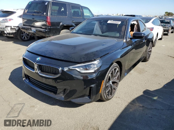 2022 BMW 2 Series 230i with VIN 3MW23CM02N8C53388, listed as a Copart auction lot 73560663 with 20,193 mi miles. Bid and sale history available at carsss.com. Image 1.