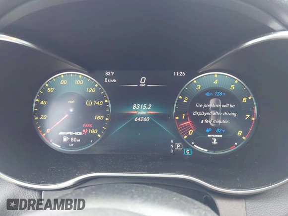 2020 Mercedes-Benz C 43 AMG with VIN W1KWF6EB0LR596187, listed as a IAAI auction lot 42644855 with 64,260 mi miles and . Bid and sale history available at DreamBid. Image 15.