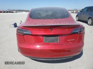 2021 Tesla Model 3 Performance with VIN 5YJ3E1EC9MF013392, listed as a Copart auction lot 48488125 with 55,402 mi miles and Salvage Title. Bid and sale history available at DreamBid. Image 6.