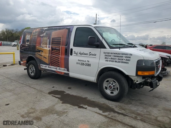 2019 GMC Savana Cargo Van with VIN 1GTW7AFG4K1216429, listed as a Copart auction lot 52788415 with 193,405 mi miles and Salvage Title. Bid and sale history available at carsss.com. Image 4.