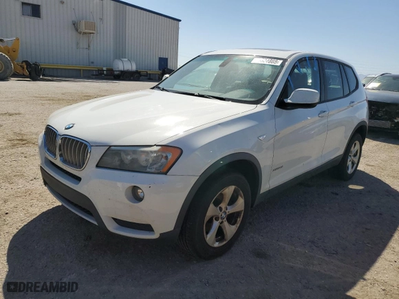 2011 BMW X3 28i with VIN 5UXWX5C57BL711172, listed as a Copart auction lot 50624805 with 157,665 mi miles and Clean Title. Bid and sale history available at carsss.com. Image 1.