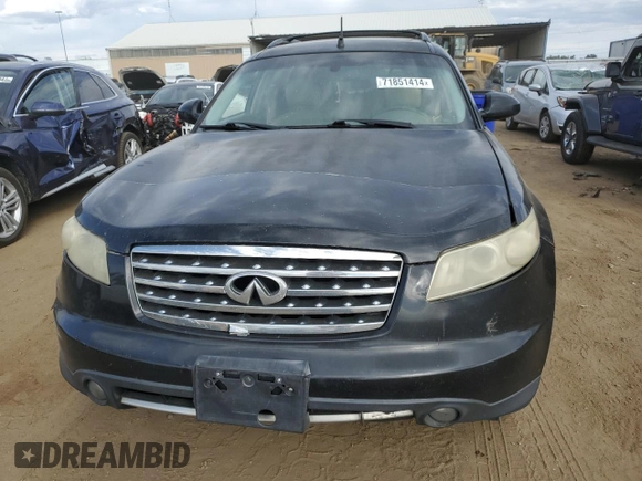2006 Infiniti FX35 with VIN JNRAS08W06X210458, listed as a Copart auction lot 71851414 with 0 mi miles and Salvage Title. Bid and sale history available at carsss.com. Image 5.
