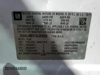 2018 GMC Terrain SLE with VIN 3GKALMEV7JL250058, listed as a Copart auction lot 49461695 with 79,956 mi miles and Salvage Title. Bid and sale history available at carsss.com. Image 15.