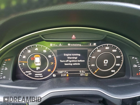 2017 Audi Q7 Premium Plus with VIN WA1LAAF76HD018067, listed as a Copart auction lot 47616985 with 138,717 mi miles and Salvage title. Bid and sale history available at DreamBid. Image 9.