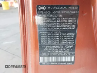 2006 Land Rover Range Rover Sport SC с VIN SALSH23486A924659, выставлен на аукционе IAAI как лот 42737458 с пробегом 160 165 миль миль и . История ставок и продаж доступна на DreamBid. Изображение 9.