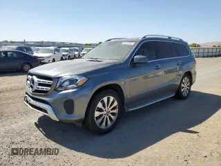 2017 Mercedes-Benz GLS 450 with VIN 4JGDF6EE0HA992665, listed as a Copart auction lot 56755465 with 79,641 mi miles and Salvage title. Bid and sale history available at DreamBid. Image 1.