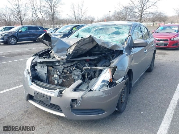 2015 Nissan Sentra S with VIN 3N1AB7AP5FY333346, listed as a IAAI auction lot 41741463 with 130,150 mi miles. Bid and sale history available at carsss.com. Image 2.