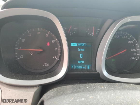 2013 Chevrolet Equinox LS with VIN 2GNALBEK4D6141272, listed as a Copart auction lot 53496984 with 115,598 mi miles and Salvage Title. Bid and sale history available at carsss.com. Image 9.