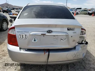 2006 Kia Spectra EX with VIN KNAFE122665297378, listed as a Copart auction lot 52906543 with 0 mi miles and Salvage Title. Bid and sale history available at carsss.com. Image 6.
