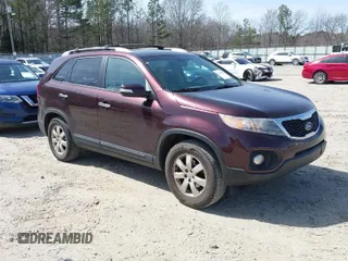 2012 Kia Sorento LX with VIN 5XYKT4A67CG225217, listed as a IAAI auction lot 41740096 with 112,195 mi miles. Bid and sale history available at carsss.com. Image 1.