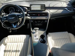 2024 Genesis G70 3.3T Sport Advanced with VIN KMTG54SE3RU137196, listed as a Copart auction lot 76329834 with 1,348 mi miles and Salvage Title. Bid and sale history available at carsss.com. Image 8.