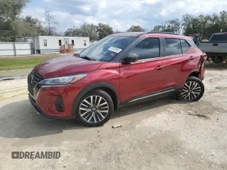 2021 Nissan Kicks SR with VIN 3N1CP5DV3ML489694, listed as a Copart auction lot 47307845 with 53,399 mi miles and Salvage Title. Bid and sale history available at carsss.com. Image 1.