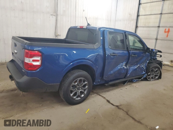 2024 Ford Maverick XLT with VIN 3FTTW8J90RRB50324, listed as a Copart auction lot 56813305 with 9,586 mi miles and Salvage title. Bid and sale history available at DreamBid. Image 3.