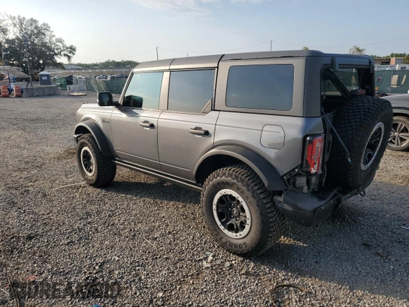 2024 Ford Bronco Badlands with VIN 1FMEE9BP4RLA21303, listed as a Copart auction lot 53457375 with 13,881 mi miles and Salvage title. Bid and sale history available at DreamBid. Image 2.