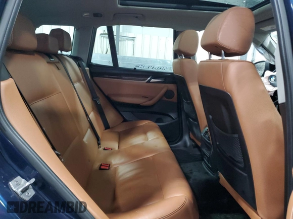 2016 BMW X3 xDrive28i with VIN 5UXWX9C53G0D79749, listed as a Copart auction lot 45796975 with 104,692 mi miles and Salvage Title. Bid and sale history available at carsss.com. Image 12.