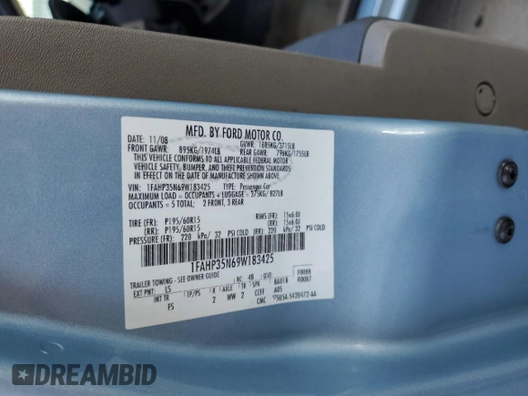 2009 Ford Focus SE z VIN 1FAHP35N69W183425, wystawiony jako Copart lot #54560985 z przebiegiem 159 305 mil mil oraz Szkoda całkowita • Salvage title. Historia ofert i sprzedaży dostępna na DreamBid. Obrazek 12.