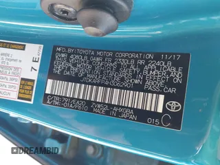 2017 Toyota Prius Plus with VIN JTDKARFP4H3062901, listed as a IAAI auction lot 42007458 with 89,893 mi miles and . Bid and sale history available at DreamBid. Image 9.
